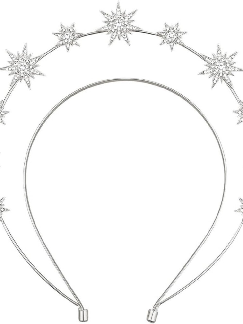 Star Halo Crown Crystal Goddess Headband Rhinestone Halo Wedding Tiara Glitter B